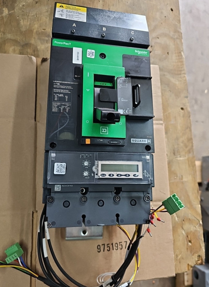 Square D LJA36400CU53XEHACSAYH3YP PowerPact Circuit Breaker 400A 3P 600V nto