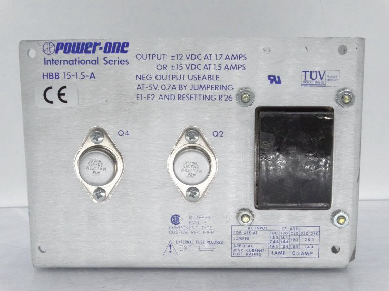 SL POWER ELECTRONICS HBB15-1.5-A POWER SUPPLY USED