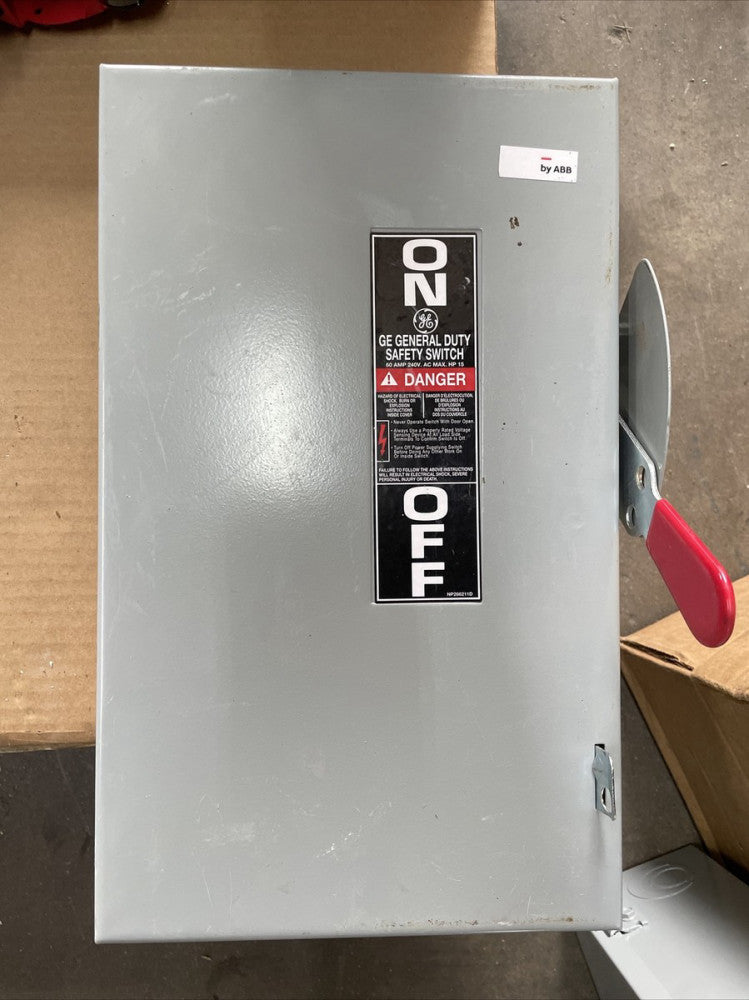 NNB GE TGN3322, Model 9, 60 Amp, 240 Volt, 3PH 3W, Nema 1, Non Fused, Disconnect