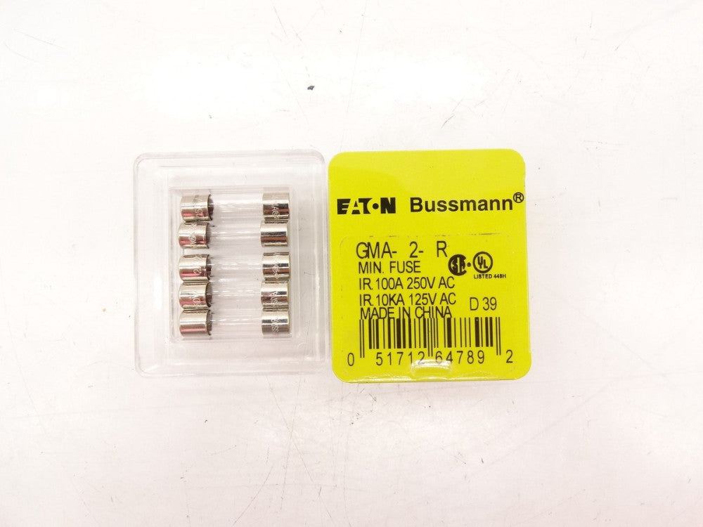 BUSSMANN GMA-2-R (SET OF 5) Fuse New in Box