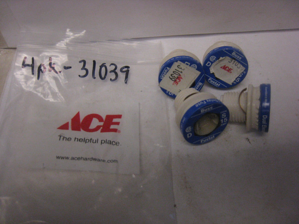 4 NEW BUSS FUSTAT DUAL-ELEMENT TIME-DELAY TAMPER-PROOF BASE TYPE S FUSE 15A 125V