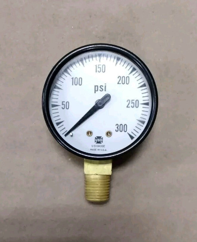 US Gauge Ametek 0-300 PSI Pressure Gauge 2 in Dial USA 46778 A53