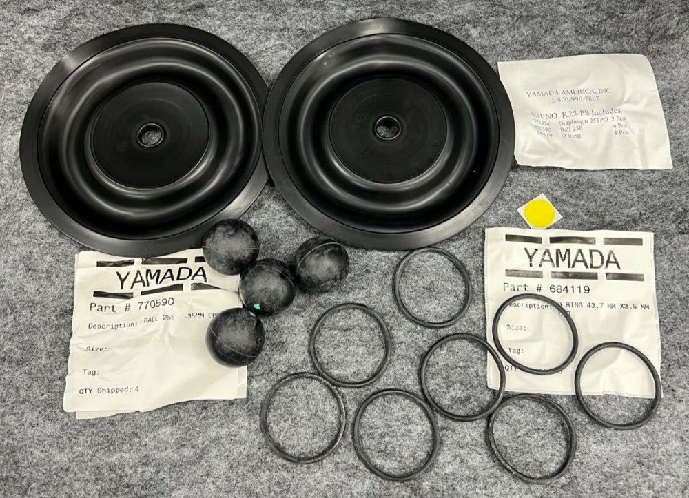 YAMADA 525-PS REPAIR KIT W/DIAPHRAGMS BALLS & O-RINGS LOT OF 14