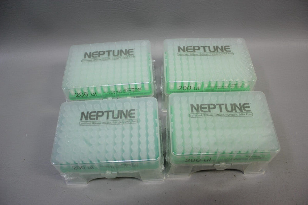 4 NEPTUNE BARRIER TIPS 200 UL BT200 S3 LOW RETENTION PRE-STERILE 384 QTY