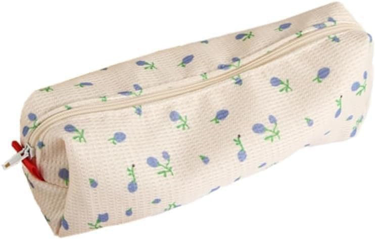 Women Fresh Style Pencil Bag Pencil Case Pen Holder Coin Pouch, Simple Cosmetic