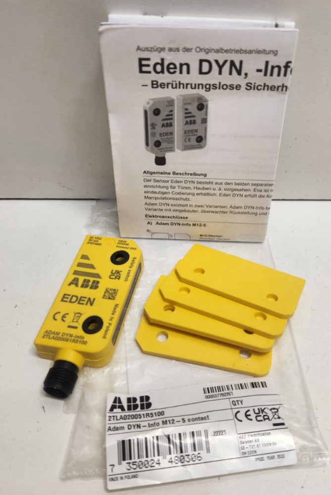 NEW IN BAG! ABB 24V ADAM DYN NON CONTACT SAFETY SENSOR 2TLA020051R5100