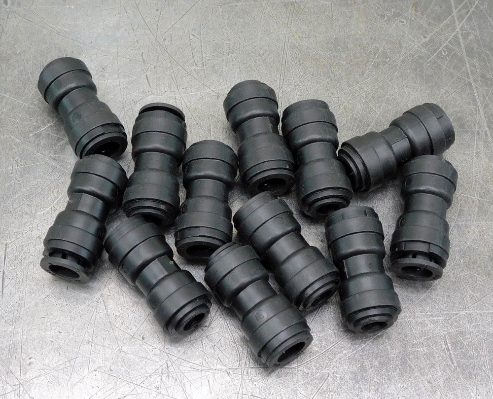Gamurdock Push-to-Connect Nylon Straight Union Fitting 1/2" x 3/8" OD Lot of 12