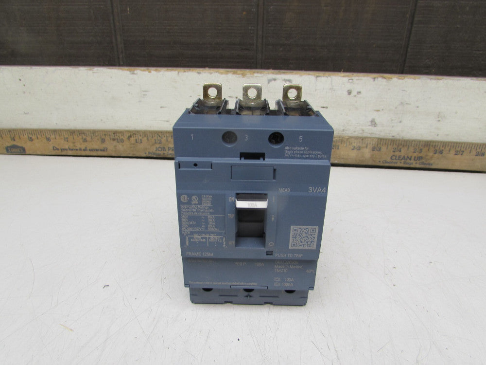 SIEMENS  3VA4110-5ED34-0AA0  ,CIRCUIT BREAKER,  3P/100A /480V/35kW  MAKE OFFER!