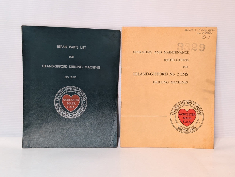 2 Leland Gifford 2LMS Drilling Machine Operation/Maintenance & Part List Manuals
