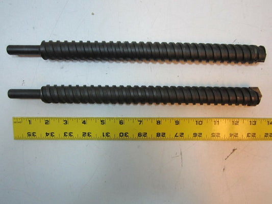 1" x 1/2" x 13" Carbide Tipped Fast Spiral Masonry Drill Bits - Lot of 2 