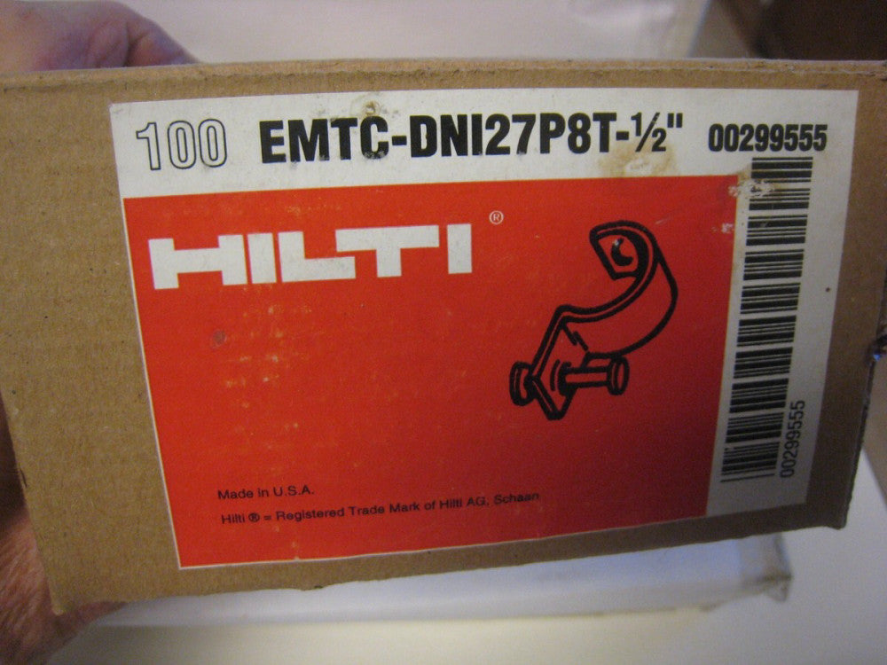 HILTI EMTC-DNI27P8T-1/2" 100ct NOS 4 pounds 9 oz.