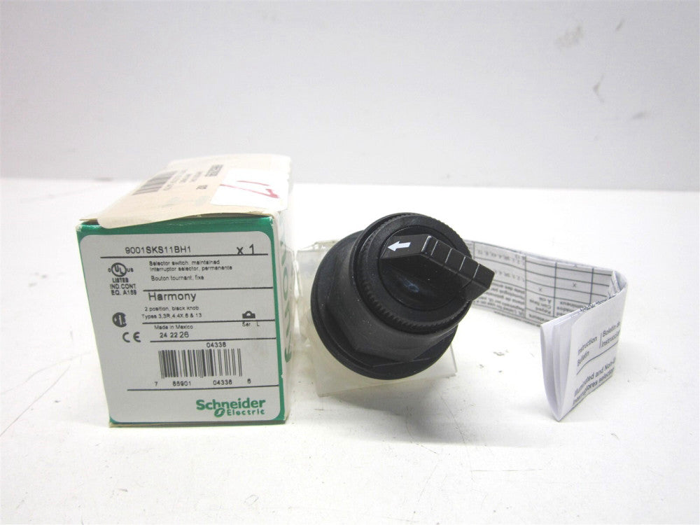 Schneider Electric (9001SKS11BH1) 2 Positions, 600Vac, 10 Amp Selector Switch 