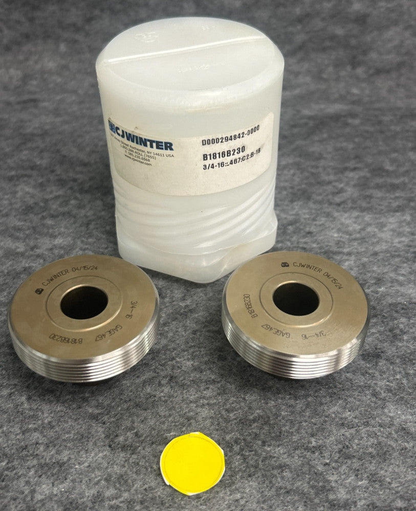 CJ WINTER THREAD ROLLS B1816B230  3/4-16  GAGE .467  LOT OF 2