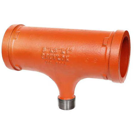 Gruvlok 0390020402 Branch Tee, Ductile Iron, 2 X 2 X 3/4 In