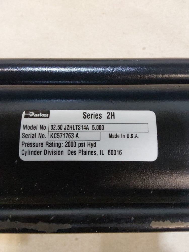 NEW, PARKER, 2.50 J2HLTS14A 5.000, HYDRAULIC CYLINDER, 2000PSI