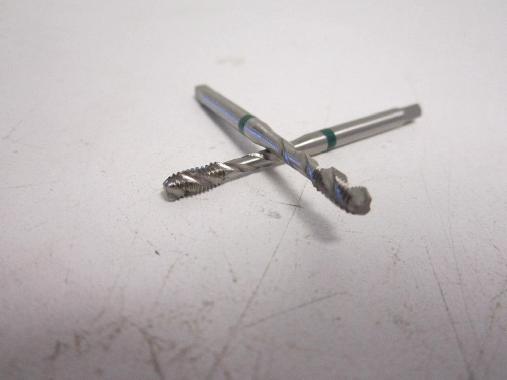 6-40 HSSE H3 UNC Green Band Modified Bottoming Chamfer Carbon Steel Tap - Qty 2 