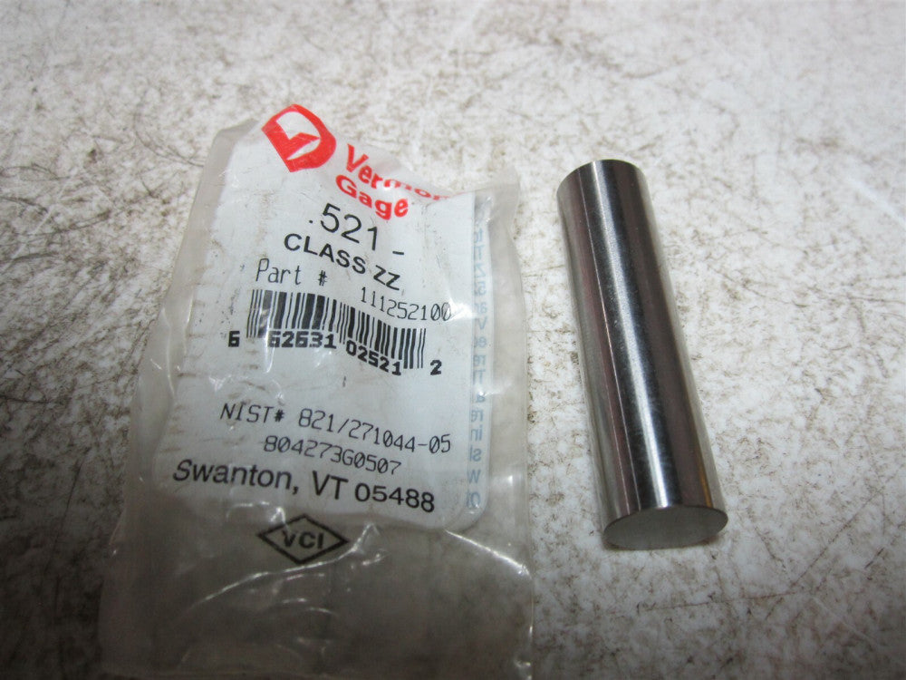 Vermont Gage (111252100) 0.521 Diameter Class ZZ Pin Gage