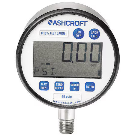Ashcroft 302086Sd02lxcylm5000# Digital Test Pressure Gauge, 0 To 5000 Psi, 3 In
