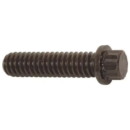 Zoro Select 2Fb28 Grade 9, 7/16"-14 Flange Bolt, Plain Alloy Steel, 1-1/4 In L,