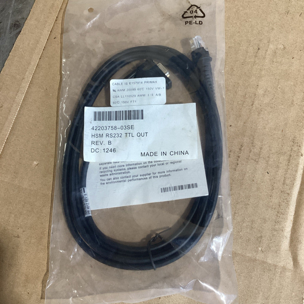 Honeywell Multi-Family Scanner Cable RS232 42203758-03SE NOS