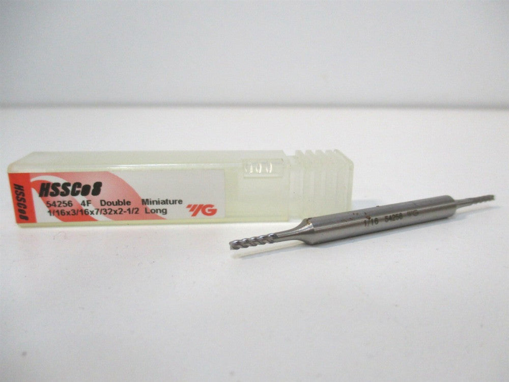 YG-1 (54256) 1/16" × 3/16" × 7/32" × 2 1/2" OAL HSS 4-Flute Square End Mill