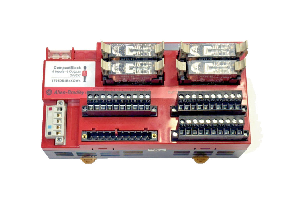 ALLEN BRADLEY COMPACT BLOCK 1791DS-IB4XOW4 4 INPUT-4 OUTPUT 24 VDC