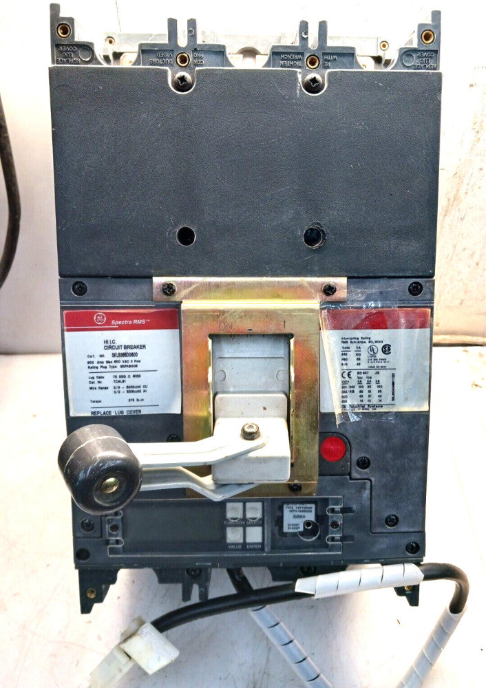 GE 800 Amp Circuit Breaker SKLB36BD0800 3 Pole 600 VAC W/ SRPK800B Rating Plug