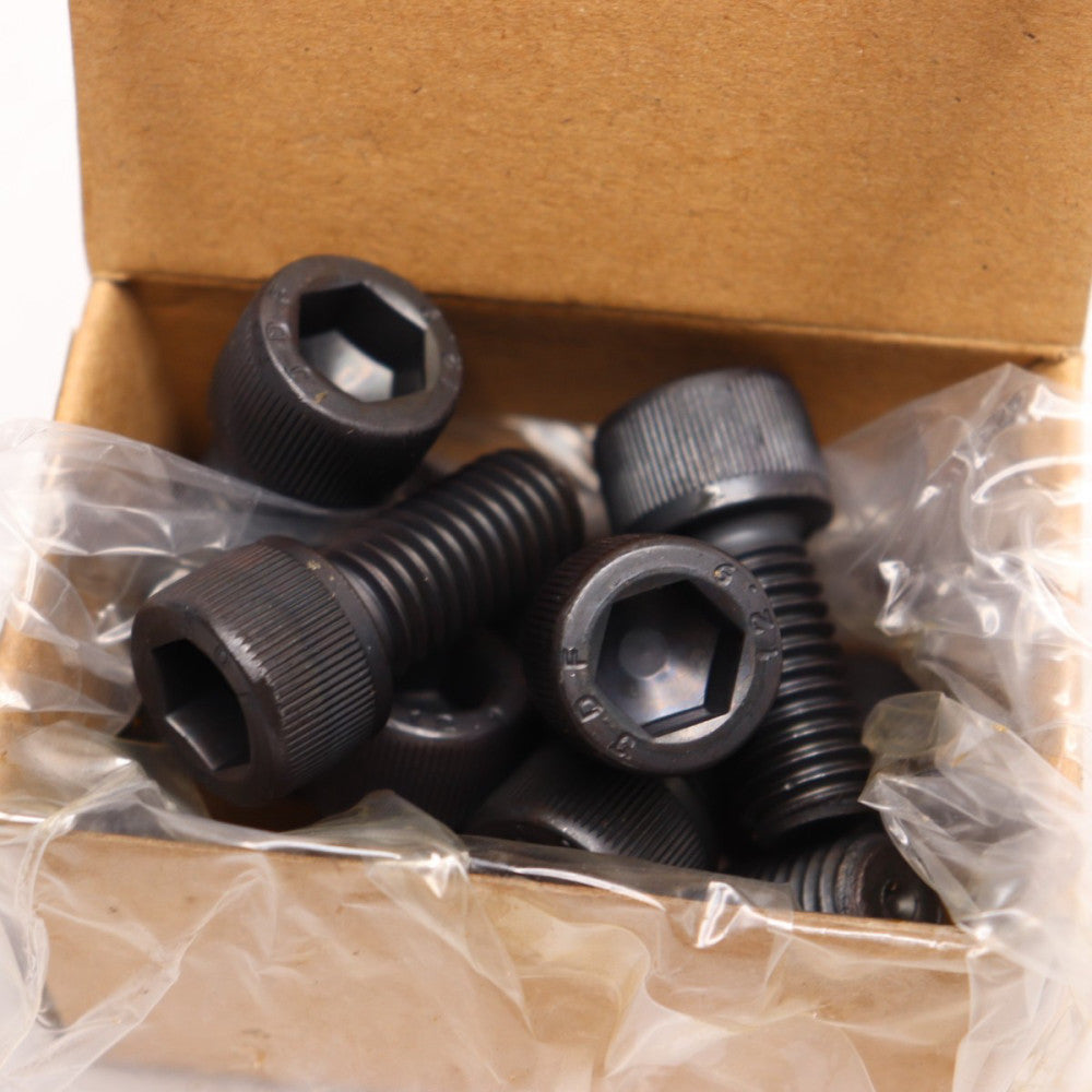 (10-Pk) Full Thread Cap Head Screws Stainless Steel Black M12 x 25mm MP42780
