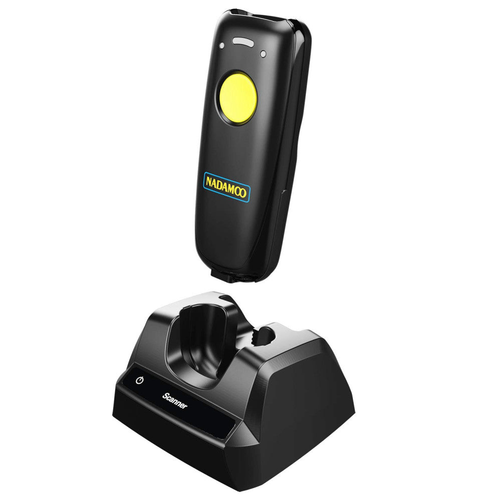 2D Wireless Barcode Scanner with Bluetooth, Portable USB QR Code Reader for POS