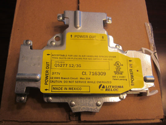 (1) Lithonia QS277 12/3G Splitter -PURCHASE MORE THAN 1 & SAVE ON SHIPPING (NEW)