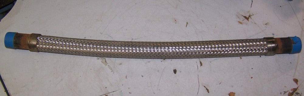 NEW MEGAFLEX 1" STAINLESS STEEL BRAIDED FLEX HOSE 24-1/8" LENGTH STEEL FITTING