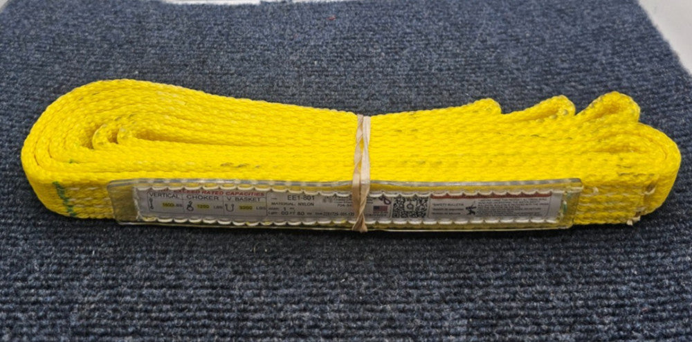 ASI EE1-801 Eye-to-Eye Nylon Type 3 Sling 1" x 80" Length 1,600 Lb. Vertical Cap