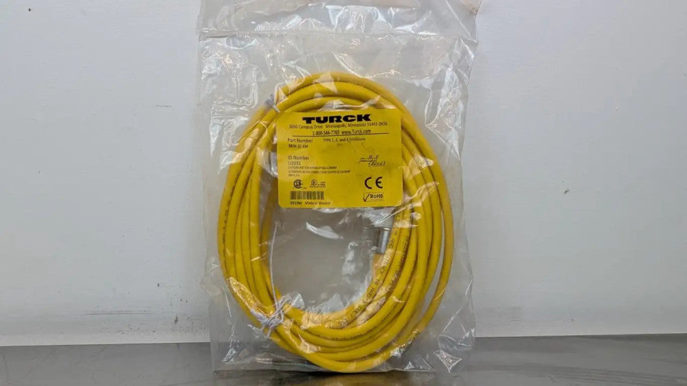 Turck RKM 30-6M Actuator and Sensor Cordset U2031 3-Wire 3-Pin Female 7/8" 6m