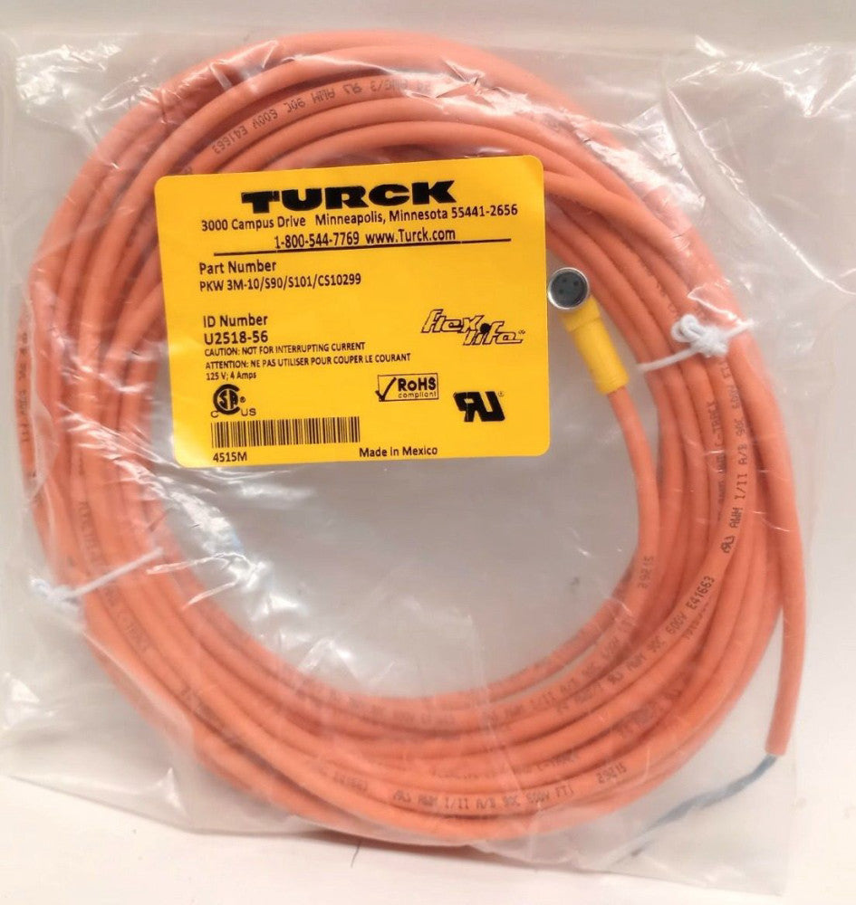 Turck U2518-56 Flex Life Cordset PKW 3M10/S90/S101/CS10299