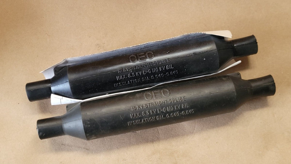 Lot of 2 CEC / Chardon 9U16 15kV Straight Splice Insulation Diameter 0.640-0.840