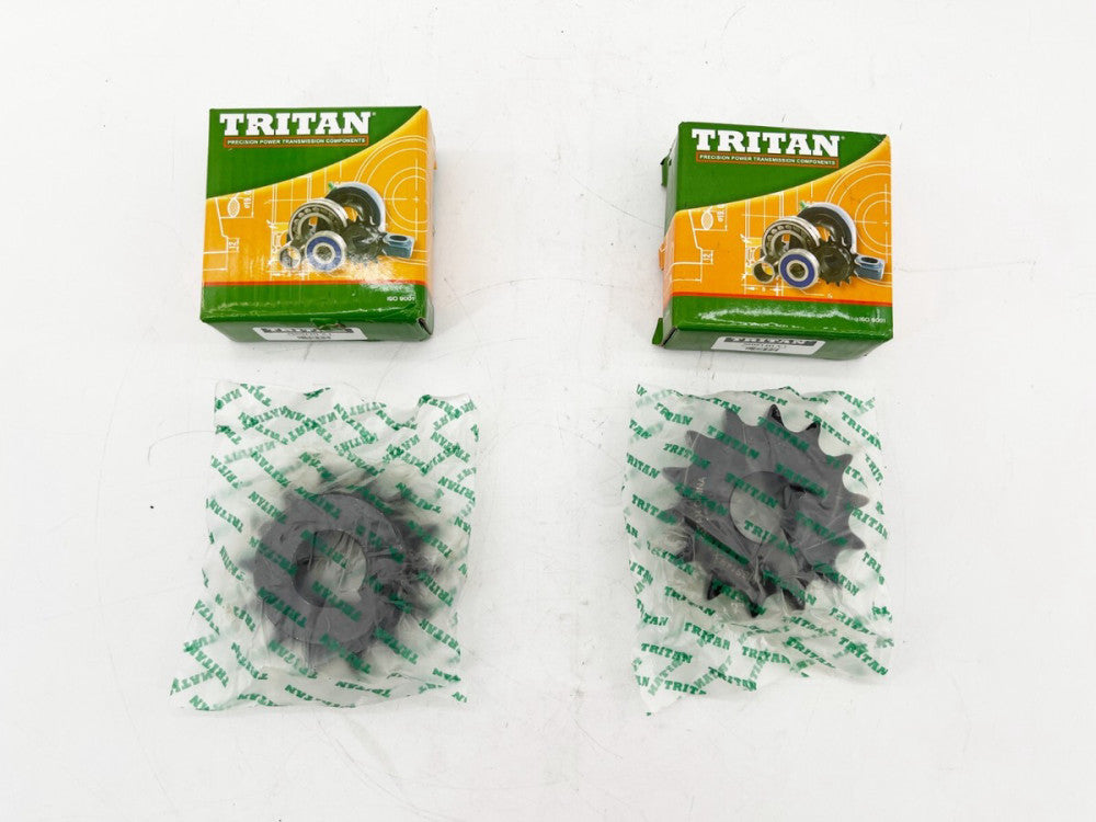 Lot of 2 New Tritan 50BS14HX1 Sprocket 5/8 Pitch 1" Bore 14 Teeth