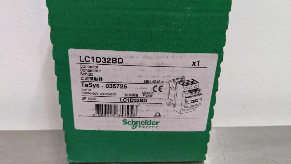 Schneider Electric LC1D32BD Contactor 24VDC 15kW 400V 20HP 480V New Factory Seal