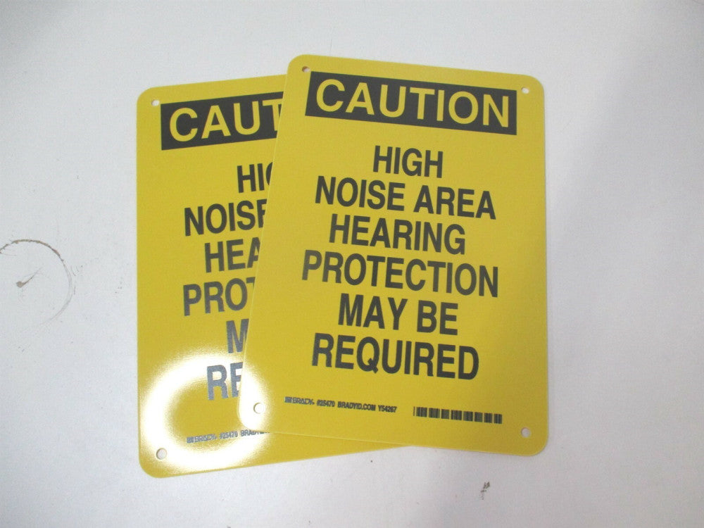 Brady (25470) 7 x 10" High Noise Area Hearing Protection May Be Required - Qty 2