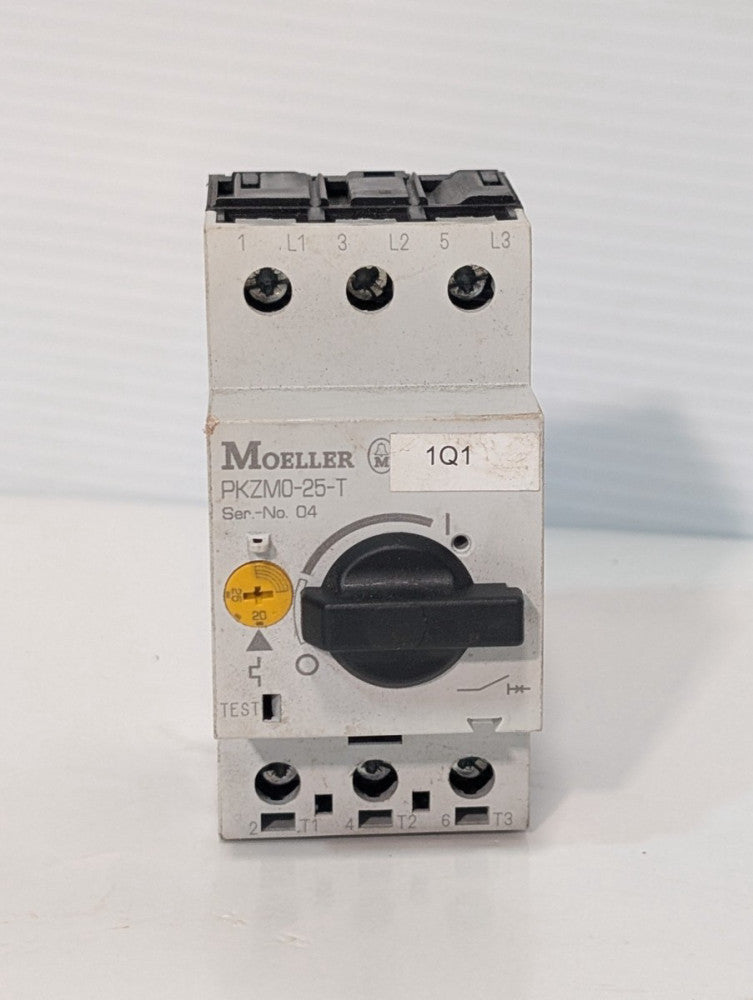 Moeller  PKZM0-25-T Manual Motor Starter, 3 Phase, 25a, 3 Pole, 600v