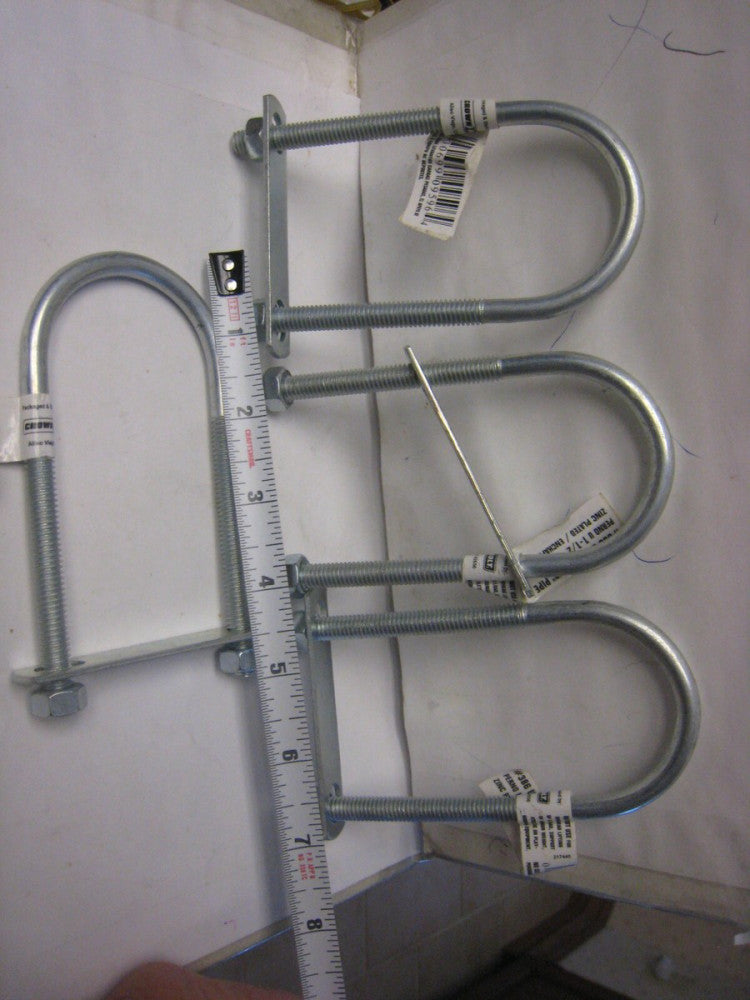 4 yes 4   5/16 In. x 2" W x 4-1/2" Long  Zinc  U Bolt Crown Bolt #386 fit 1-1/2P