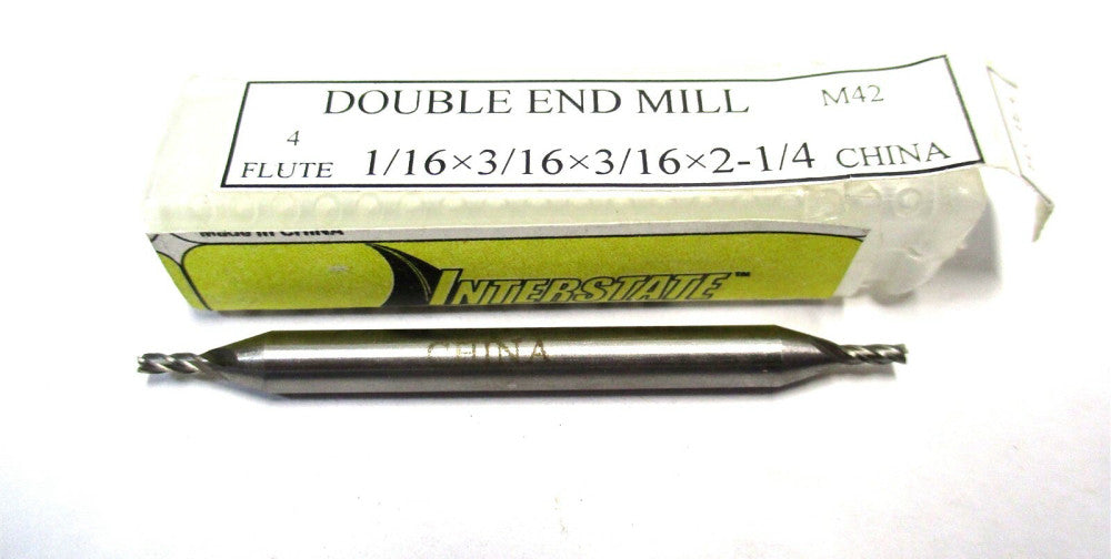 NEW (01871045) 1/16 x 3/16 x 3/16 x 2-1/4 4F CC DE RH Cobalt Square End Mill