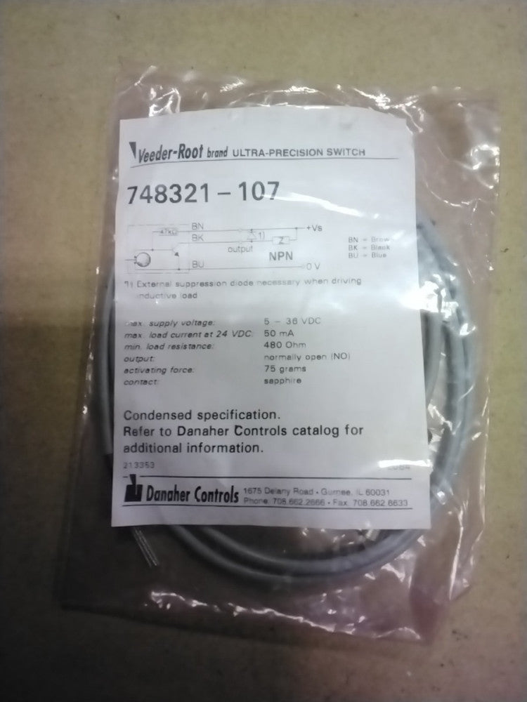 Veeder-Root 748321-107 Ultra Precision Switch, Output Transistor NPN 213353