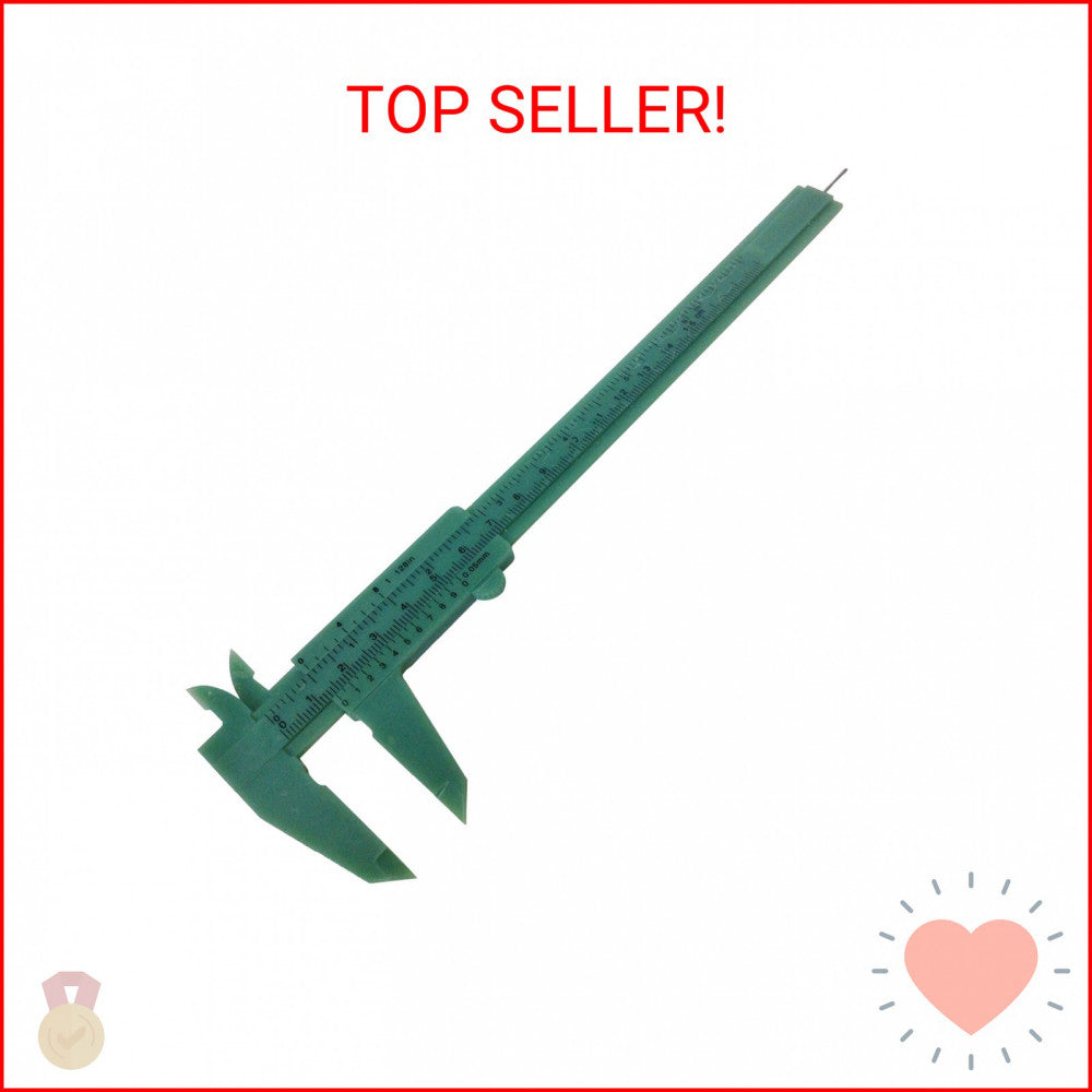 HHIP 4100-0001 Plastic Vernier Caliper, Inch/Metric, 0-6"/0-150 mm Range, 1/128"