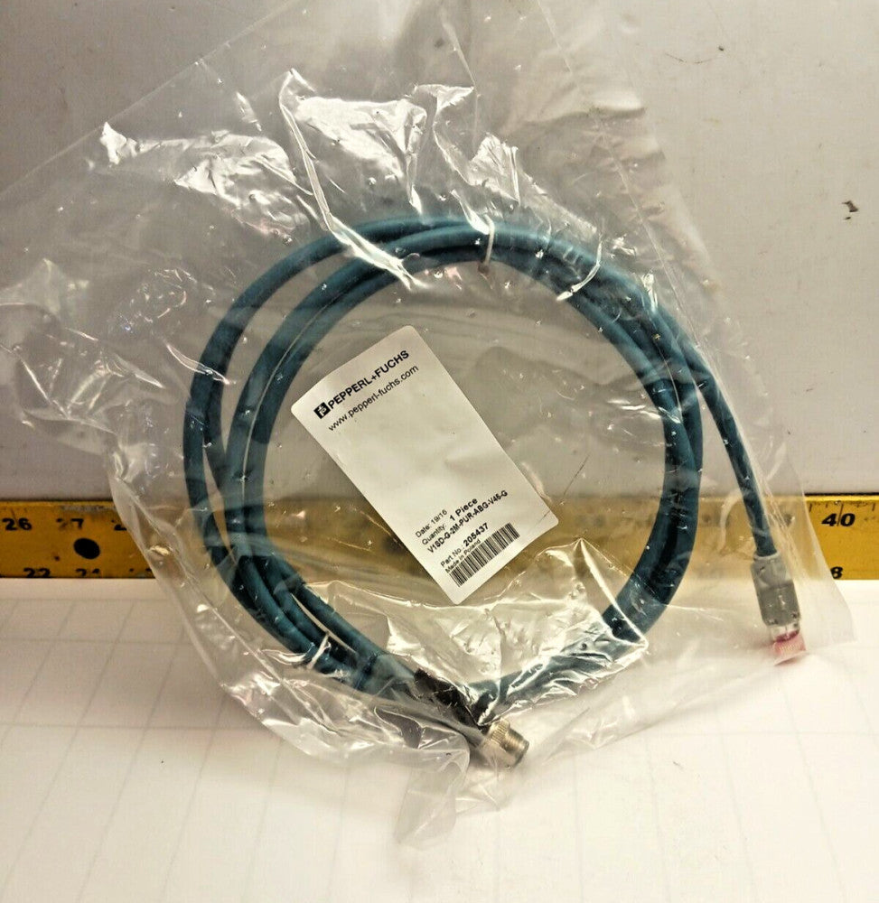 New Pepperl+Fuchs Sensor Ethernet Cable  V1SD-G-2M-PUR-ABG-V45-G / 205437