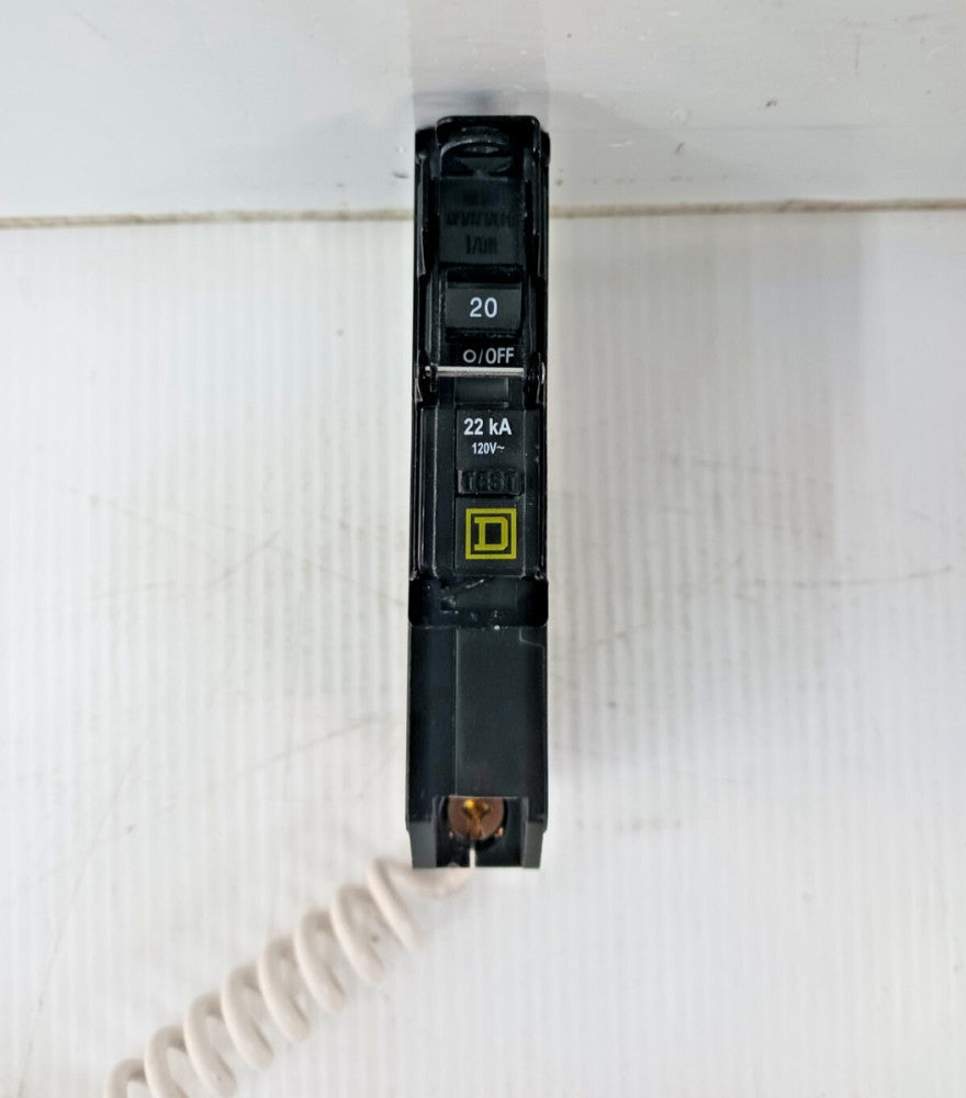 New Square D 20 Amp Bolt-On GFCI Circuit Breaker 1 Pole 120 VAC 22kA QOB120VHEPD