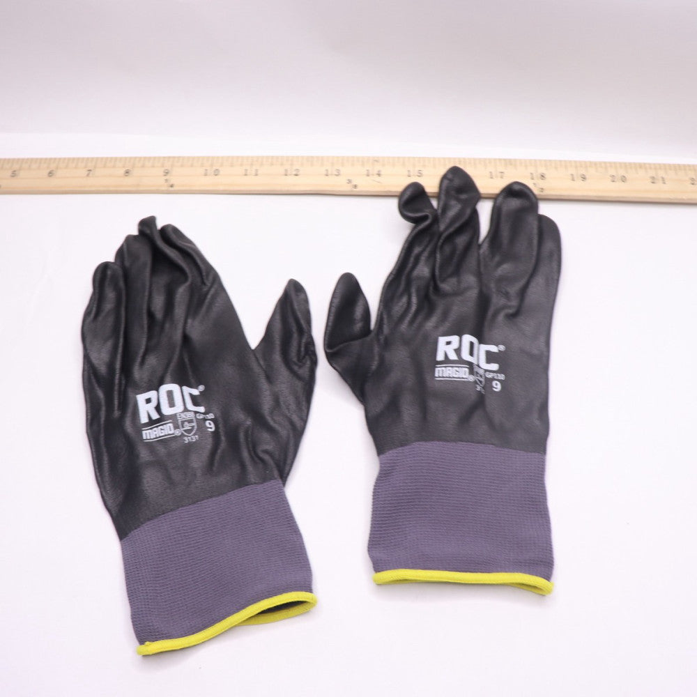 (Pair) Magid Cut Resistant Gloves Full Leather Hand Black Size 9 EN388