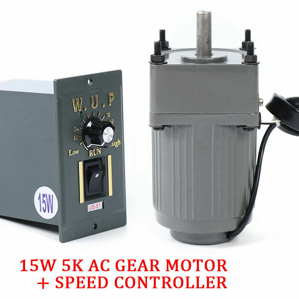 110V Gear AC Motor Reduction Gearbox w/ Speed Controller Single-phase 270RPM/min
