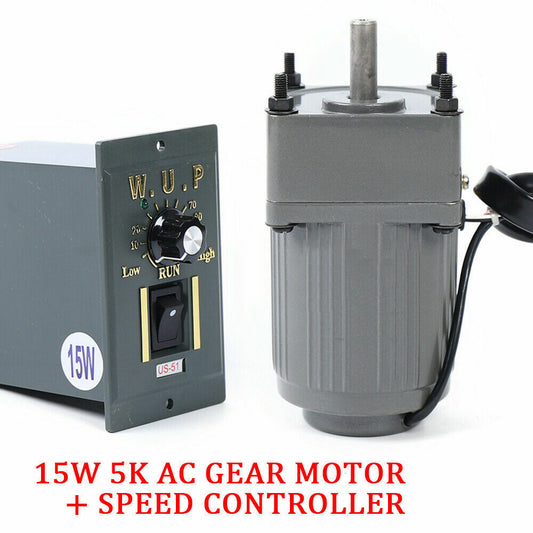110V Gear AC Motor Reduction Gearbox w/ Speed Controller Single-phase 270RPM/min