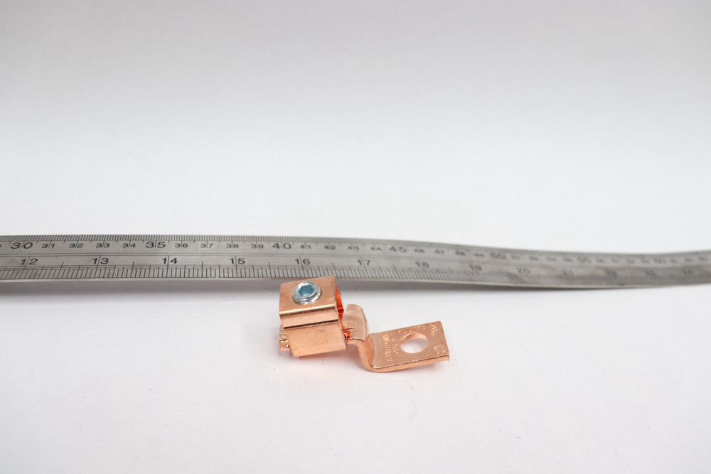 Burndy Offset Tongue Copper Lug Connector 3/8" Stud Size 4 AWG â 3/0 AWG