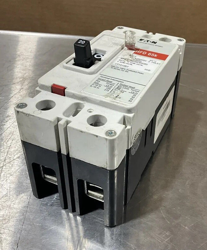 Eaton HFD2020-USD 2 Pole 20 Amp 600 Volt Circuit Breaker NOS SURPLUS